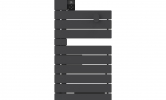 Sèche-serviettes Atlantic Nefertiti étroit 1500W Anthracite_mat gauche face