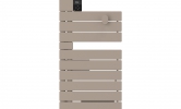 Sèche-serviettes Atlantic Nefertiti étroit 1500W Beige_mat gauche face