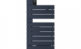 Sèche-serviettes Atlantic Nefertiti étroit 1500W Bleu_profond_mat gauche face
