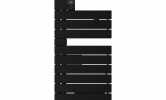 Sèche-serviettes Atlantic Nefertiti étroit 1500W Noir mat gauche_face