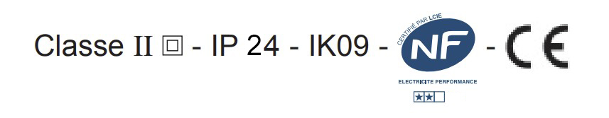 logo acova normes 2 etoile ce ip24