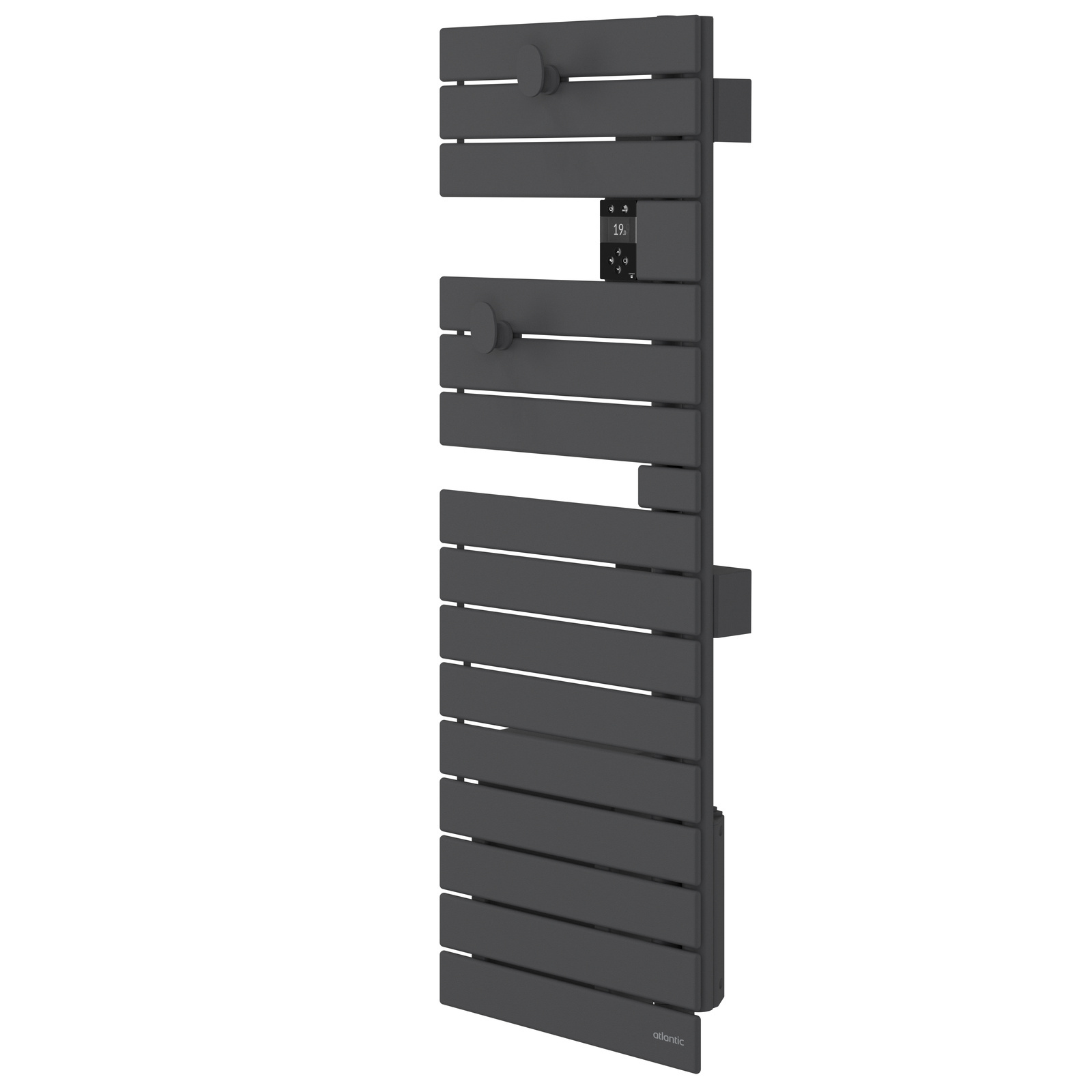Sèche-serviettes Atlantic Nefertiti étroit 1500W Anthracite côté