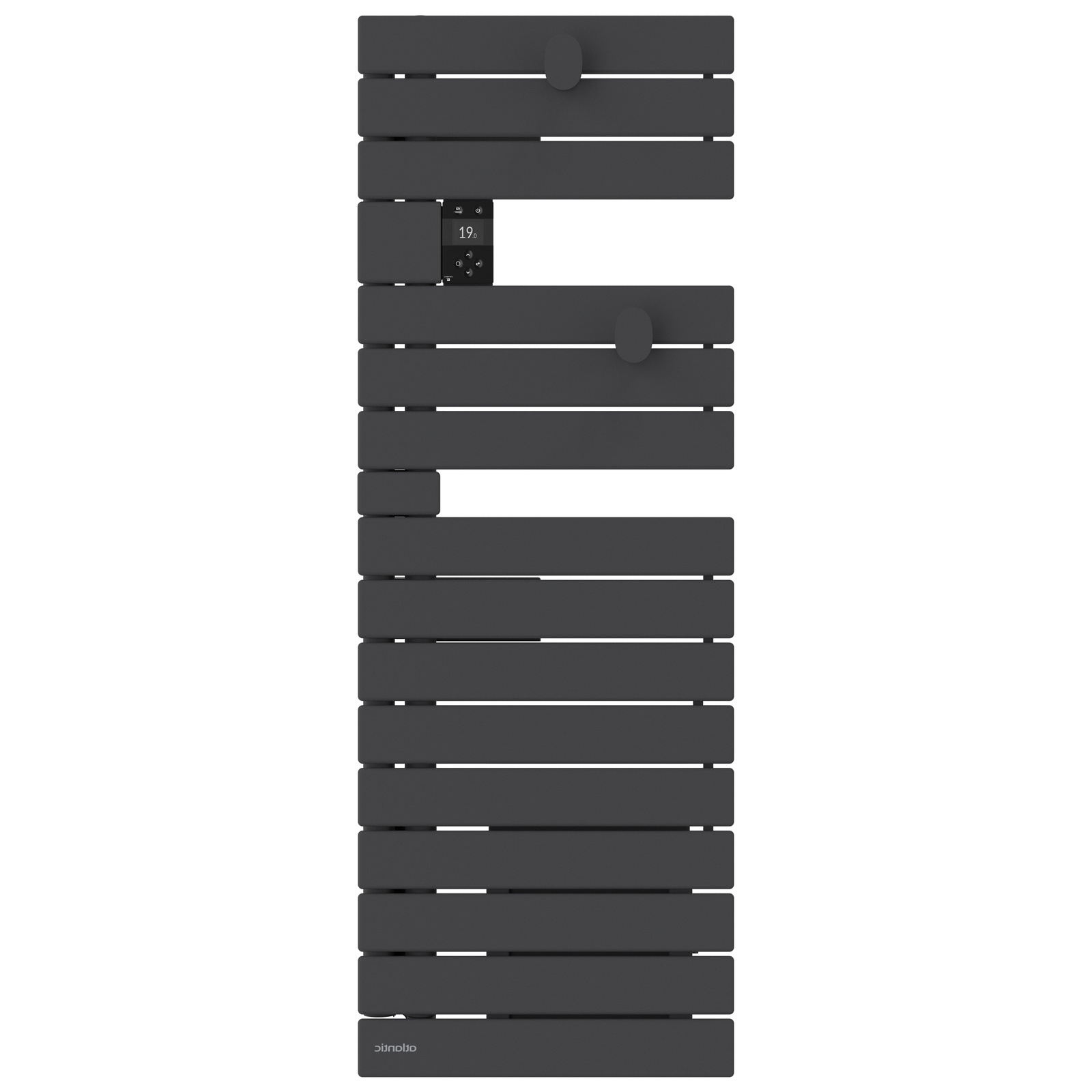 Sèche-serviettes Atlantic Nefertiti étroit 1500W Anthracite_mat gauche face