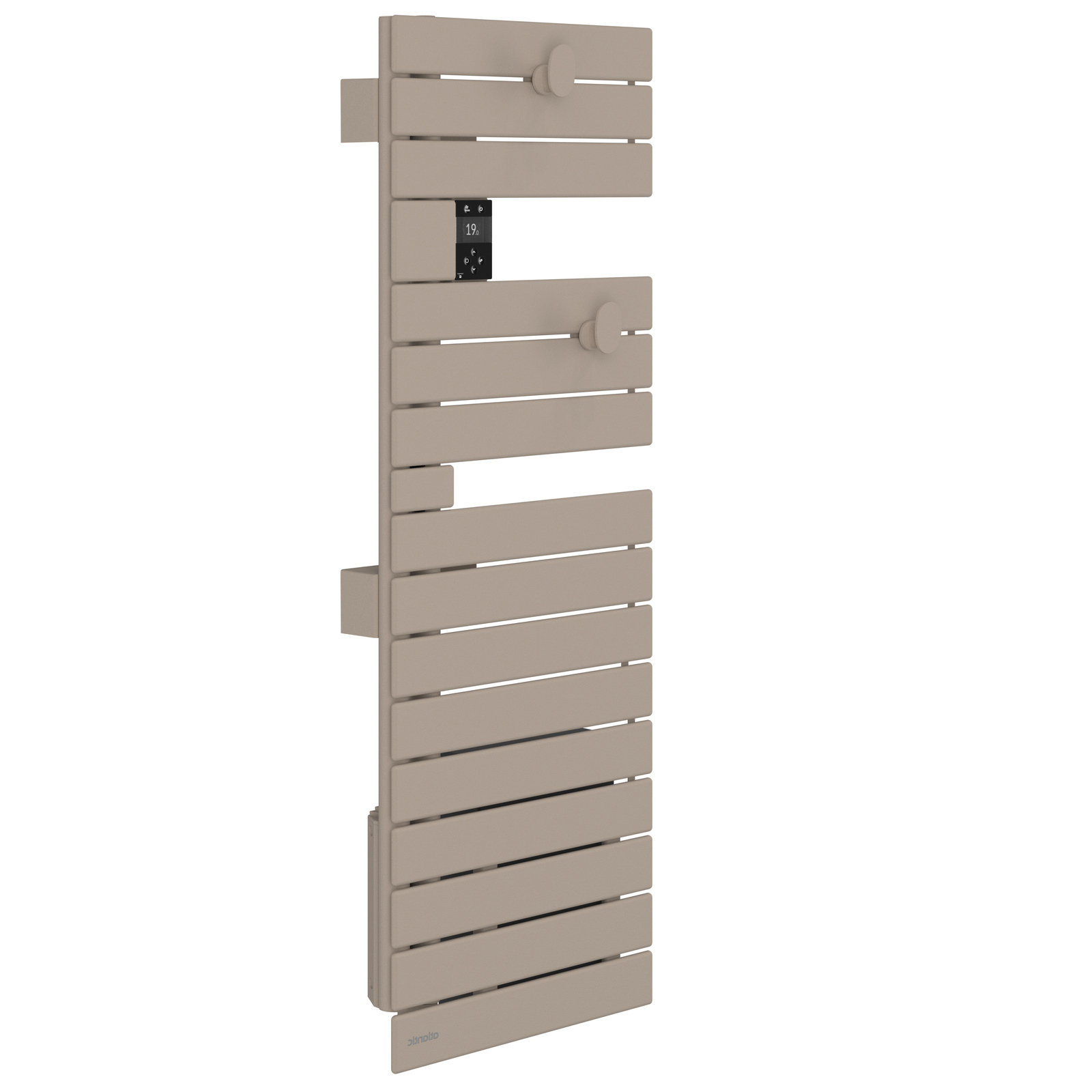 Sèche-serviettes Atlantic Nefertiti étroit 1500W Beige mat gauche_côté