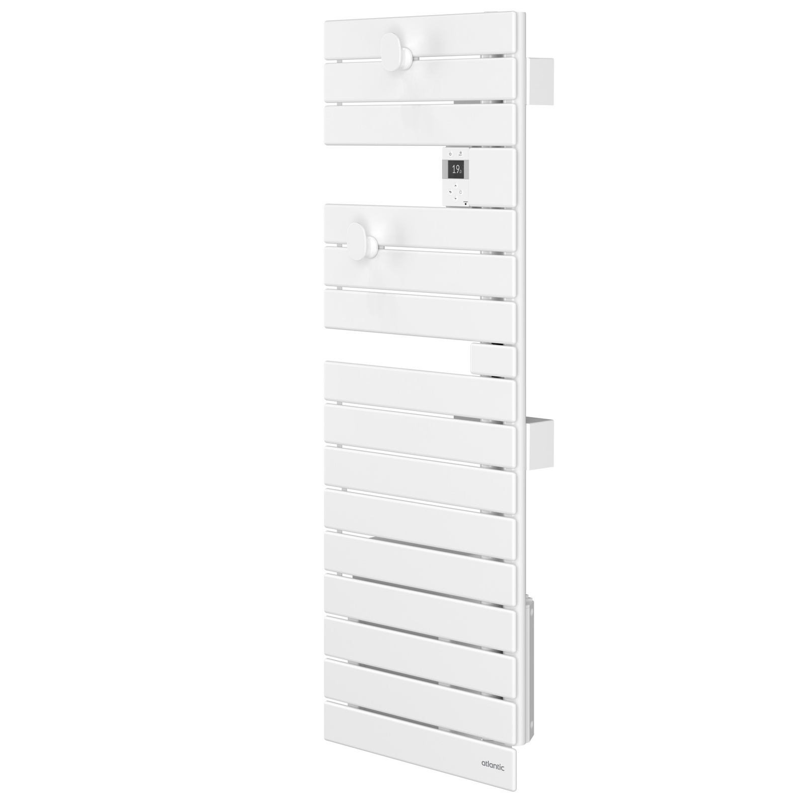Sèche-serviettes Atlantic Nefertiti étroit 1500W Blanc_côté