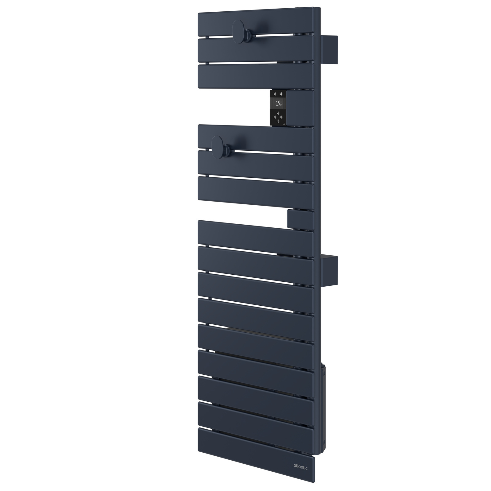 Sèche-serviettes Atlantic Nefertiti étroit 1500W Bleu profond_côté