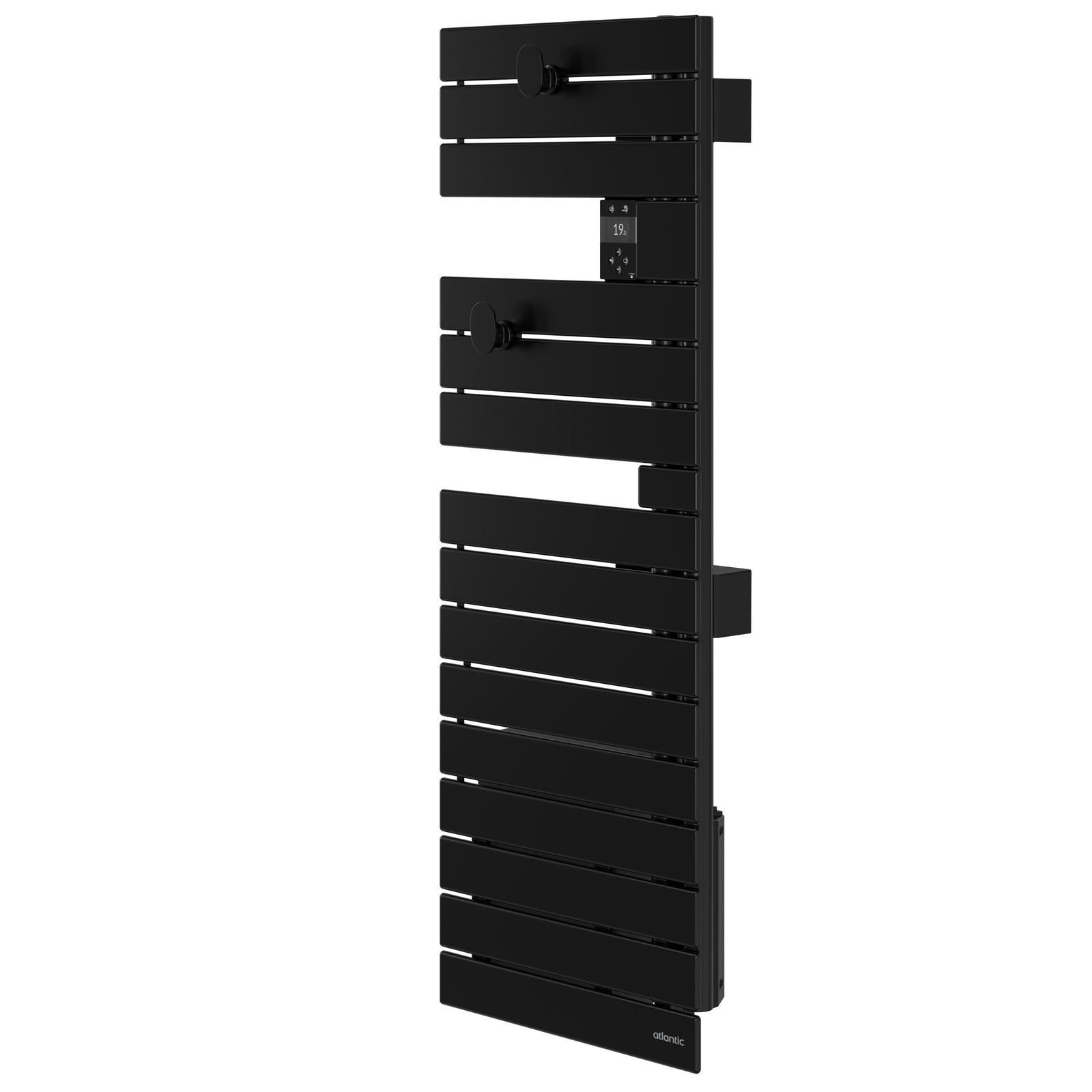 Sèche-serviettes Atlantic Nefertiti étroit 1500W Noir_côté