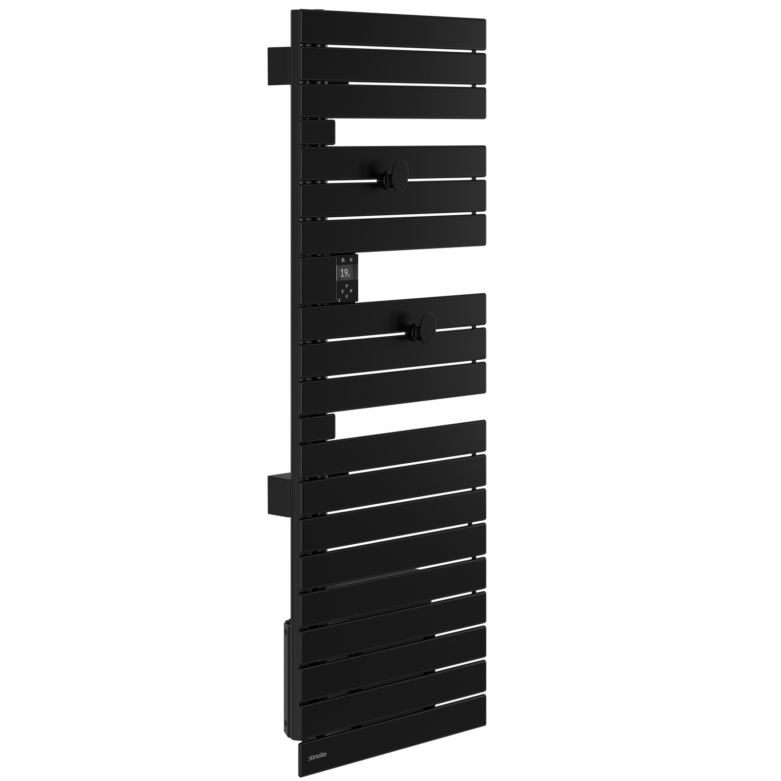 Sèche-serviettes Atlantic Nefertiti standard 1750W mat gauche Noir_coté